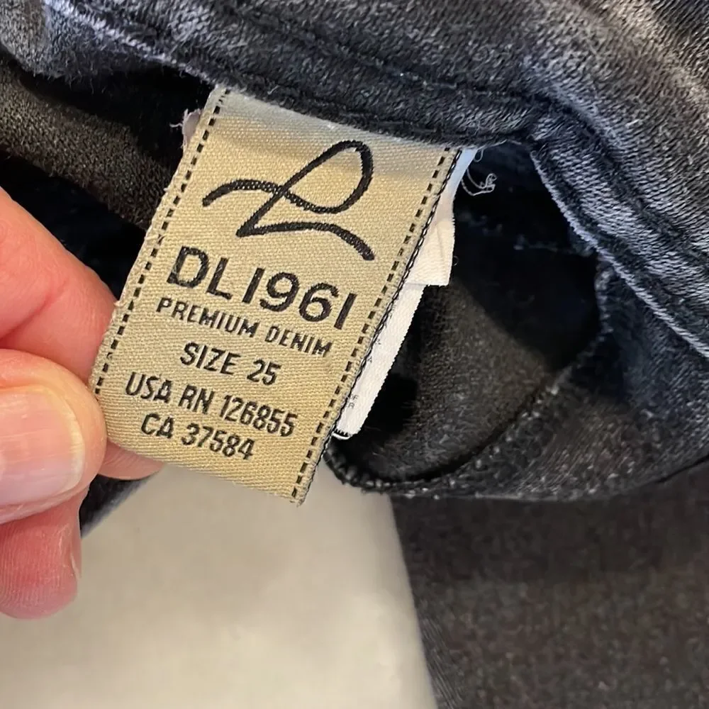 DL1961 360 Comfort Black Denim Fitted Skinny Jeans
